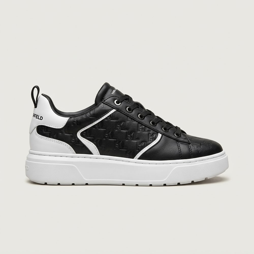 Karl Lagerfeld Kapri Monogram Embossed Black / White