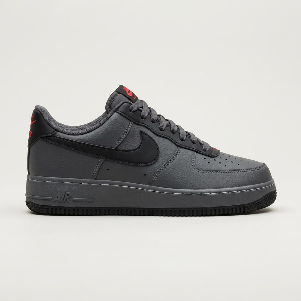 Nike Air Force 1 Low Dark Grey Black Red